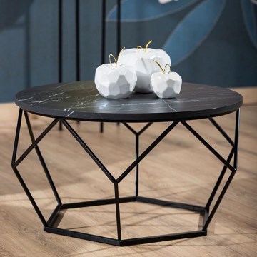 Stolić za kavu MARMUR 40x70 cm crna