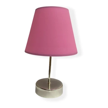Stolna lampa 1xE27/60W/230V ružičasta/krom