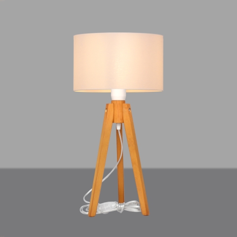 Stolna lampa ALBA 1xE27/60W/230V bijela/hrast