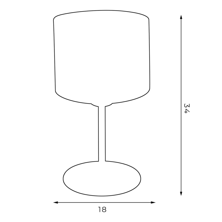 Stolna lampa ARDEN 1xE27/60W/230V pr. 18 cm bijela