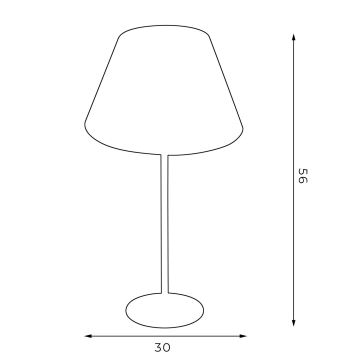 Stolna lampa ARDEN 1xE27/60W/230V pr. 30 cm bijela/zlatna