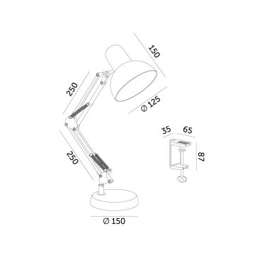 Stolna lampa AURIQ 1xE27/60W/230V bijela