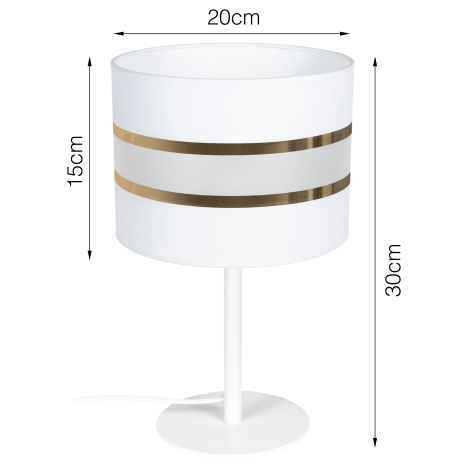 Stolna lampa CORAL 1xE27/60W/230V bijela