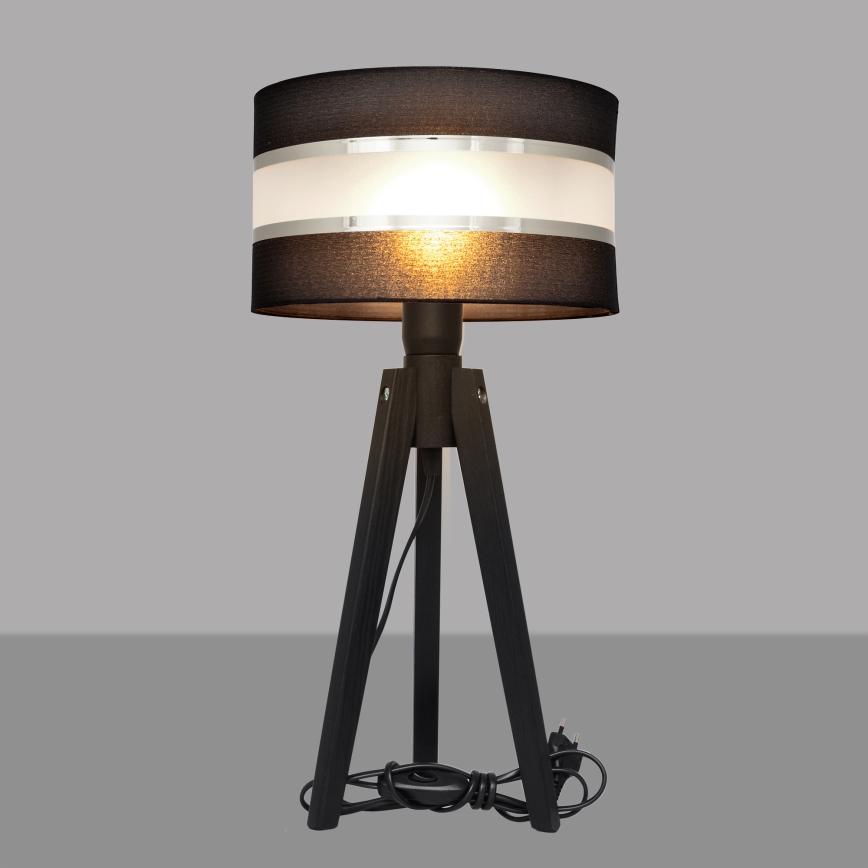 Stolna lampa HELEN 1xE27/60W/230V crna/krom/bor