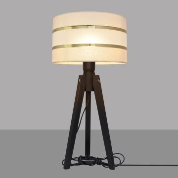 Stolna lampa HELEN 1xE27/60W/230V krem/zlatna/bor