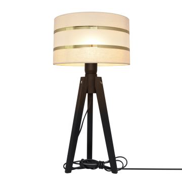 Stolna lampa HELEN 1xE27/60W/230V krem/zlatna/bor