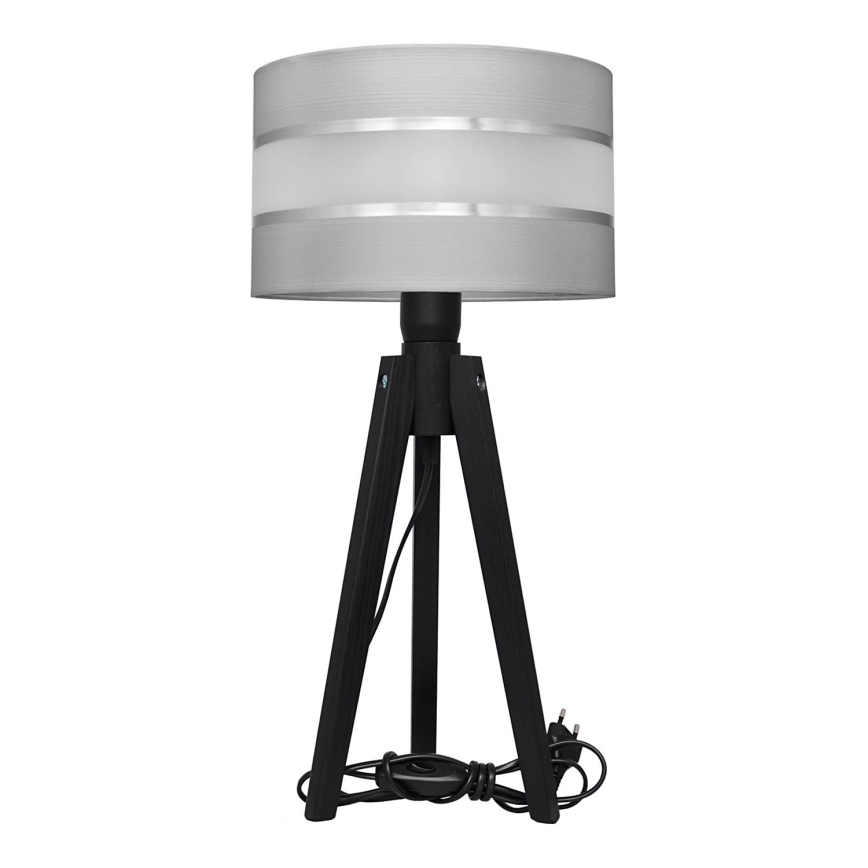 Stolna lampa HELEN 1xE27/60W/230V siva/krom/bor