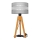 Stolna lampa HELEN 1xE27/60W/230V siva/krom/hrast