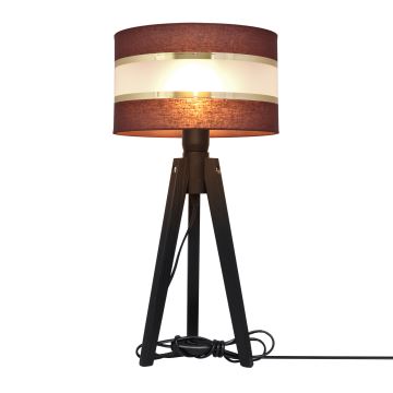 Stolna lampa HELEN 1xE27/60W/230V smeđa/zlatna/bor