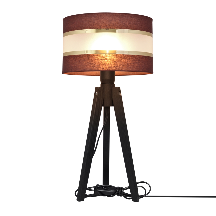 Stolna lampa HELEN 1xE27/60W/230V smeđa/zlatna/bor