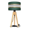 Stolna lampa HELEN 1xE27/60W/230V zelena/zlatna/bor