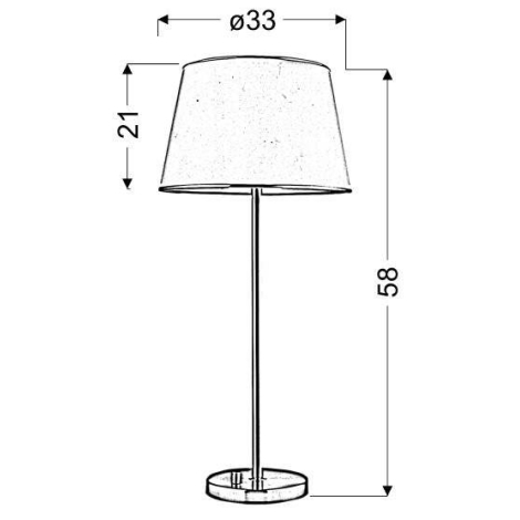 Stolna lampa IBIS 1xE14/40W/230V bijela/mat krom