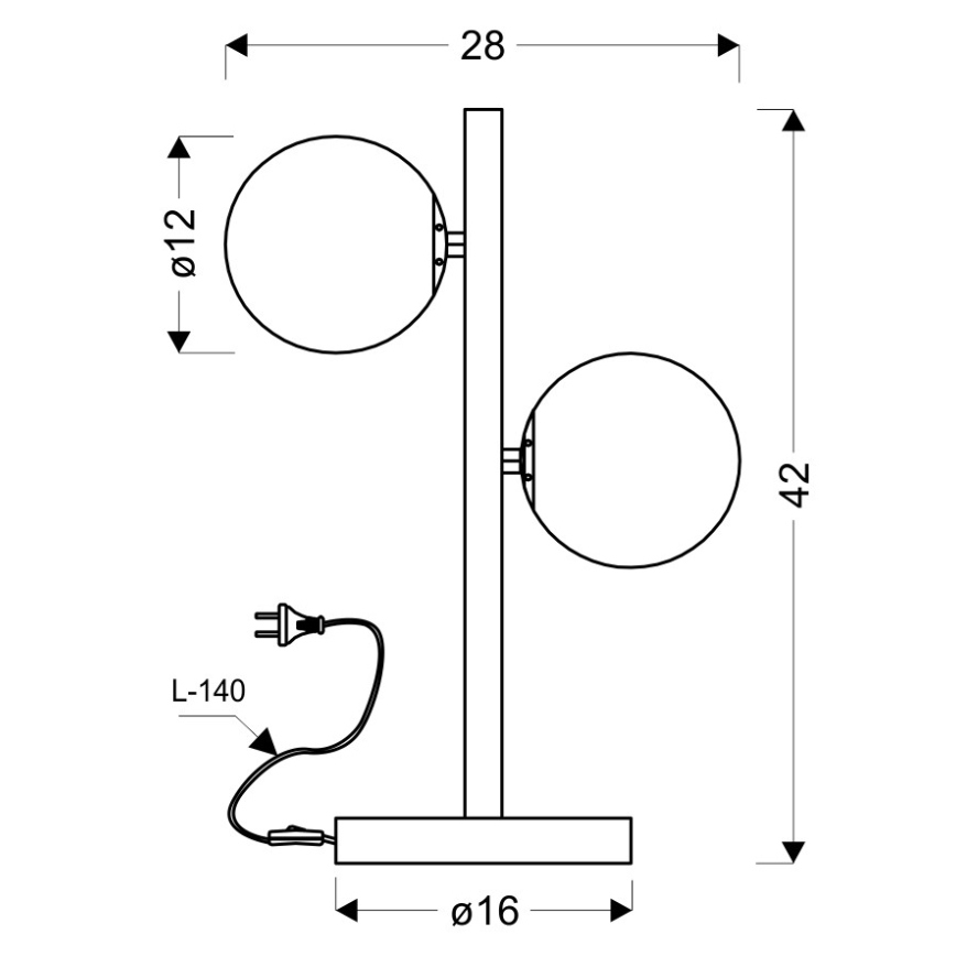 Stolna lampa KAMA 2xG9/28W/230V