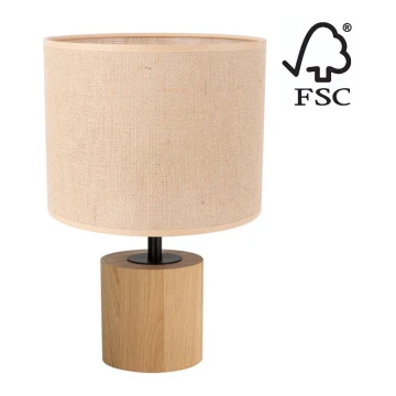 Stolna lampa KRETA 1xE27/25W/230V bor/narančasta – FSC certificirano