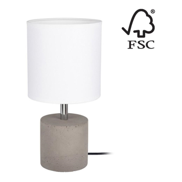 Stolna lampa STRONG ROUND 1xE27/25W/230V beton – FSC certificirano