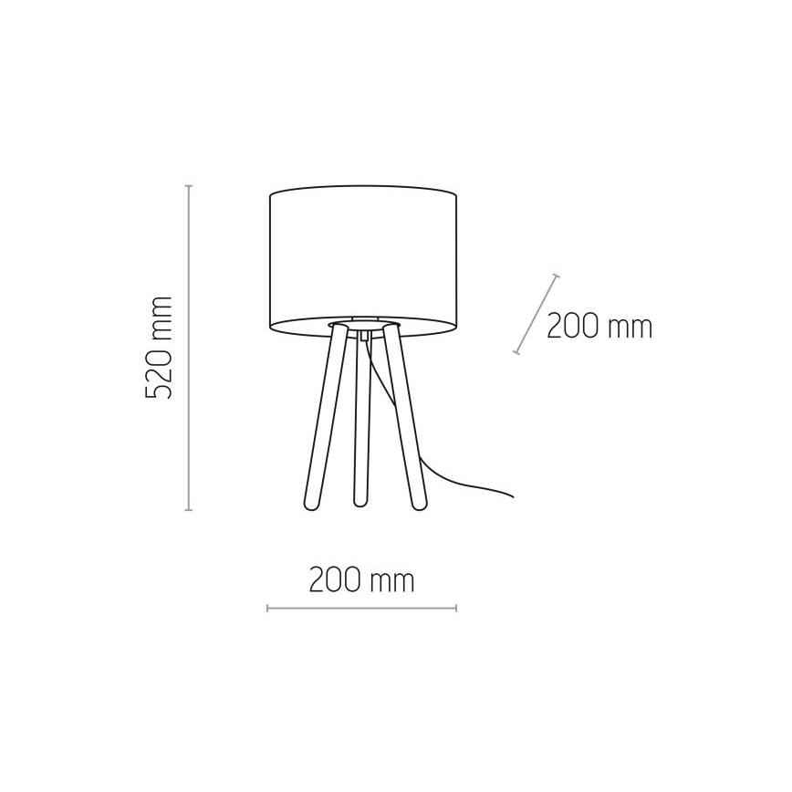 Stolna lampa TOKYO 1xE27/60W/230V crna/bor