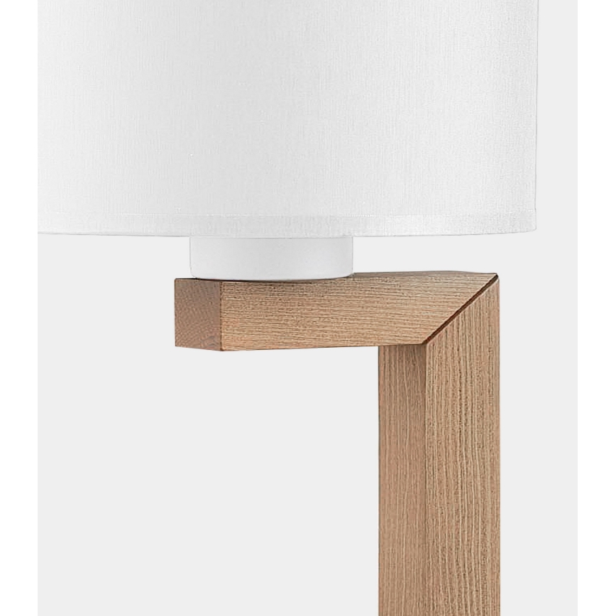 Stolna lampa TROY 1xE27/15W/230V bijela/drvo