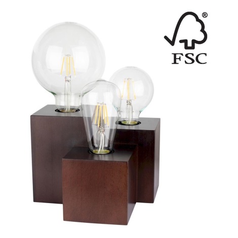 Stolna lampa VINCENT 3xE27/15W/230V – FSC certificirano