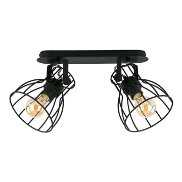 Stropna svjetiljka ALANO BLACK 2xE27/60W/230V