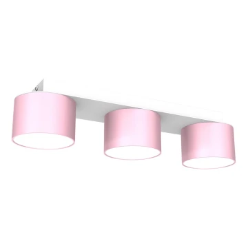 Stropna svjetiljka DIXIE 3xGX53/11W/230V ružičasta