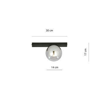 Stropna svjetiljka FIT 1xE14/10W/230V crna/siva