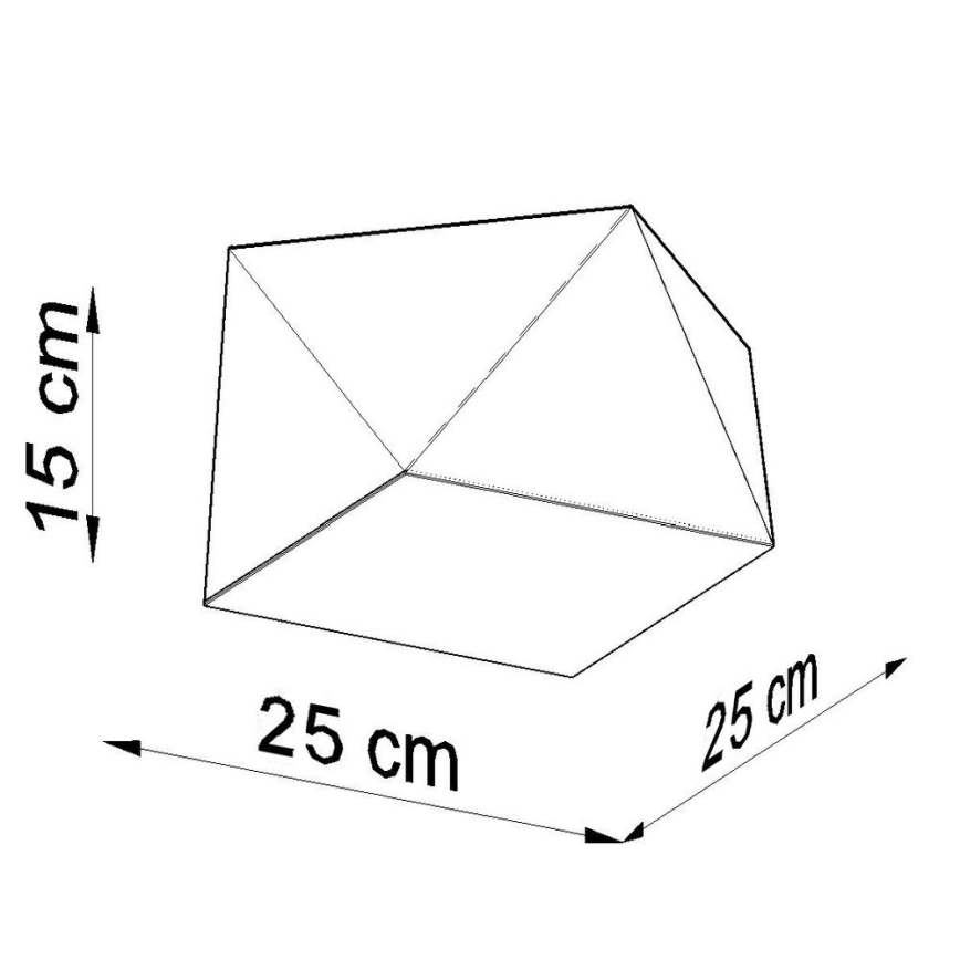 Stropna svjetiljka HEXA 1xE27/60W/230V bijela