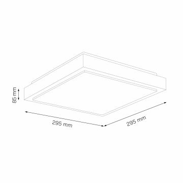 Stropna svjetiljka KAZIMIERZ 2xE27/20W/230V 29,5x29,5 cm crna