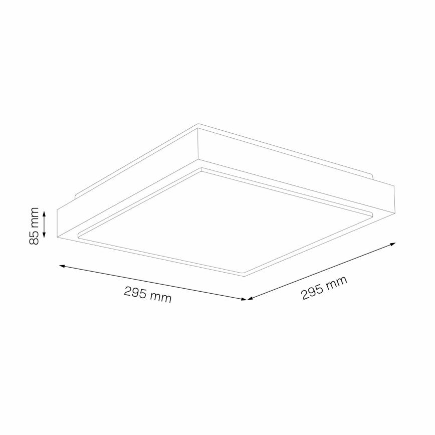 Stropna svjetiljka KAZIMIERZ 2xE27/20W/230V 29,5x29,5 cm crna