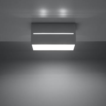 Stropna svjetiljka LOBO 2xGU10/40W/230V siva
