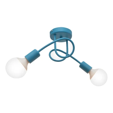 Stropna svjetiljka OXFORD 2xE27/60W/230V plava