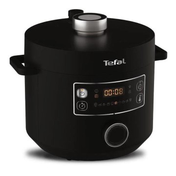 Tefal - Multifunkcionalni električni lonac TURBO CUISINE 4,8 l 1090W/230V crna