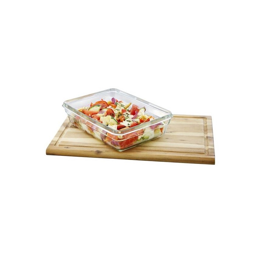 Tefal - Posuda za namirnice 2 l MSEAL GLASS crvena/staklo