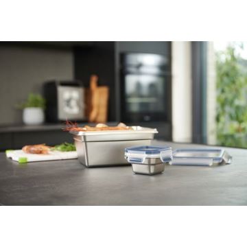 Tefal - Posuda za namirnice 2 l MSEAL STEEL plava/nehrđajući