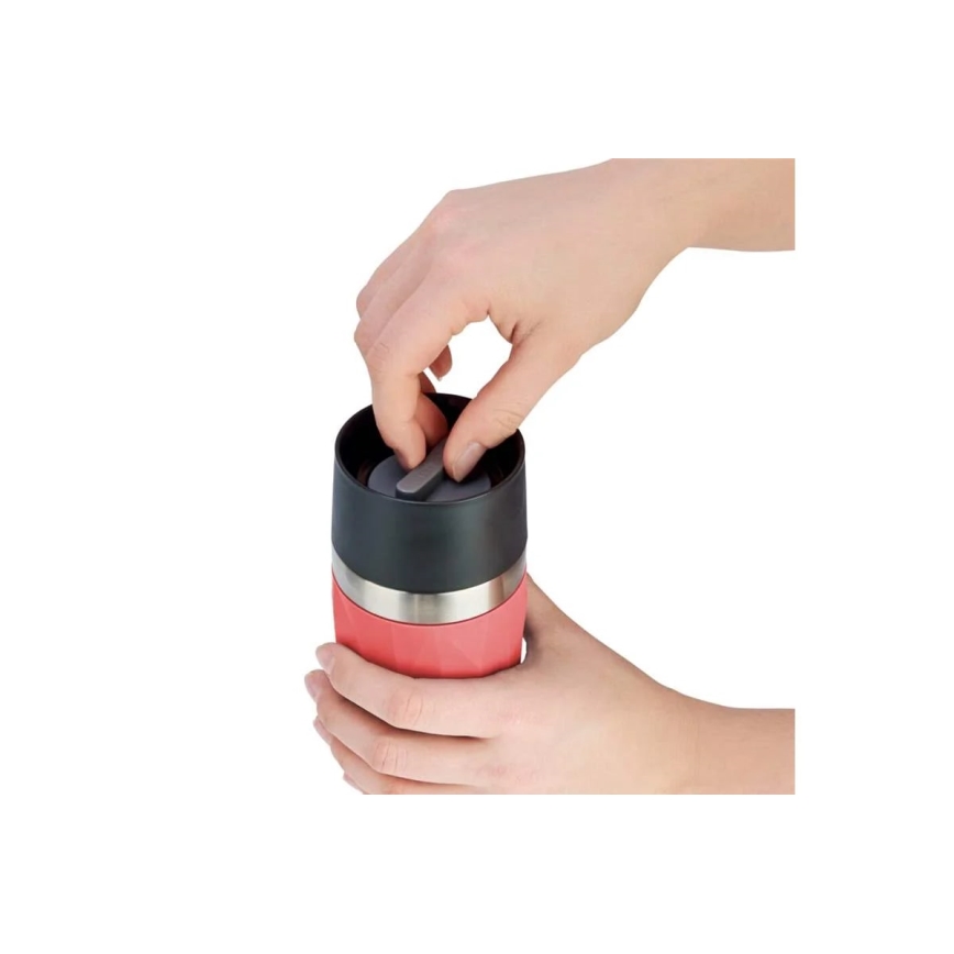 Tefal - Termo šalica 300 ml COMPACT MUG nehrđajući/crvena