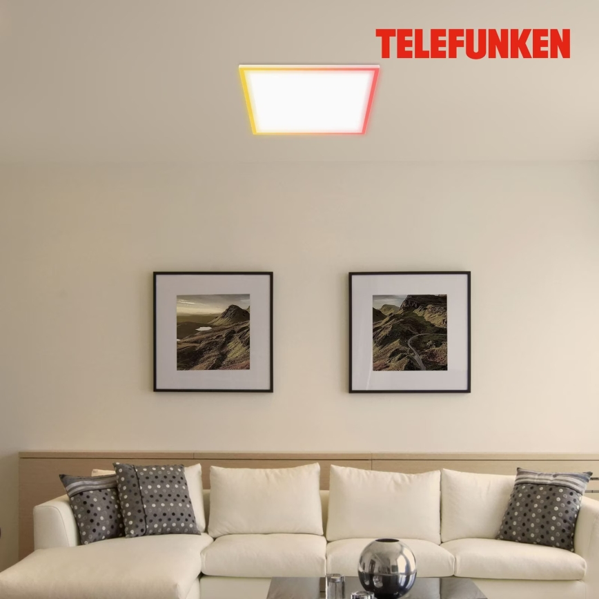 Telefunken 321206TF - LED RGBW Prigušiva stropna svjetiljka LED/18W/230V 3000-6500K + daljinski upravljač