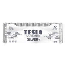 Tesla Batteries - 10 kom Alkalna baterija AA SILVER+ 1,5V 2900 mAh