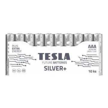 Tesla Batteries - 10 kom Alkalna baterija AAA SILVER+ 1,5V 1300 mAh