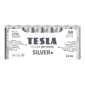 Tesla Batteries - 24 kom Alkalna baterija AA SILVER+ 1,5V 2900 mAh