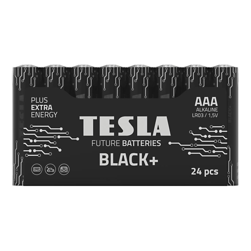 Tesla Batteries - 24 kom Alkalna baterija AAA BLACK+ 1,5V 1200 mAh
