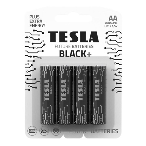 Tesla Batteries - 4 kom Alkalna baterija AA BLACK+ 1,5V 2800 mAh