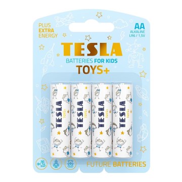 Tesla Batteries - 4 kom Alkalna baterija AA TOYS+ 1,5V 2900 mAh