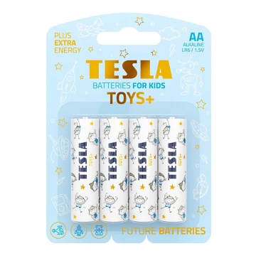 Tesla Batteries - 4 kom Alkalna baterija AA TOYS+ 1,5V 2900 mAh