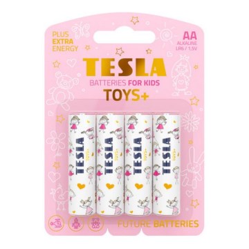 Tesla Batteries - 4 kom Alkalna baterija AA TOYS+ 1,5V 2900 mAh