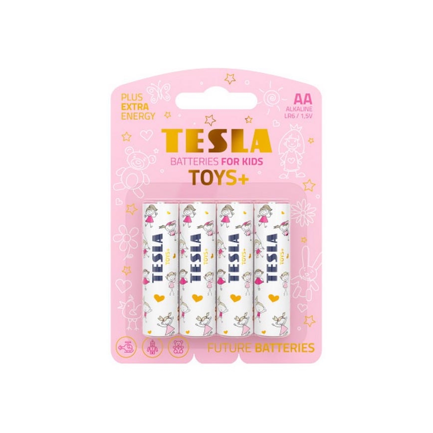 Tesla Batteries - 4 kom Alkalna baterija AA TOYS+ 1,5V 2900 mAh