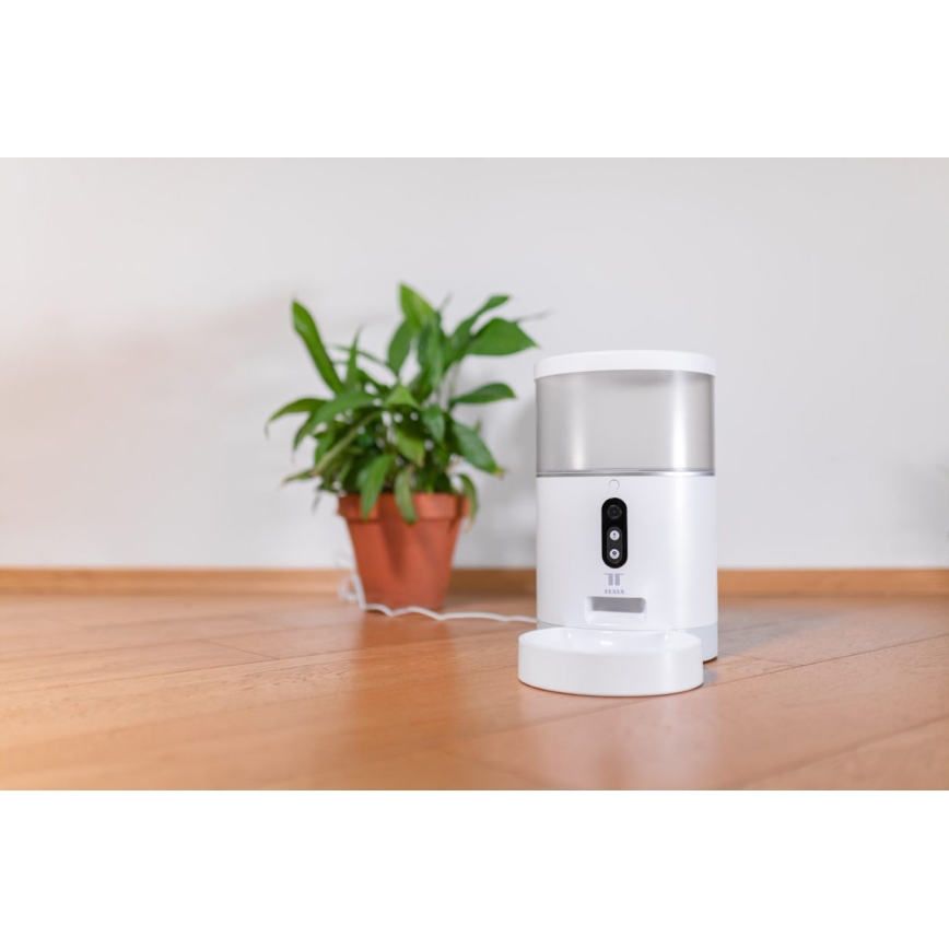 TESLA Smart - Pametna automatizirana hranilica s kamerom za kućne ljubimce 4 l 5V/3xLR20 Wi-Fi