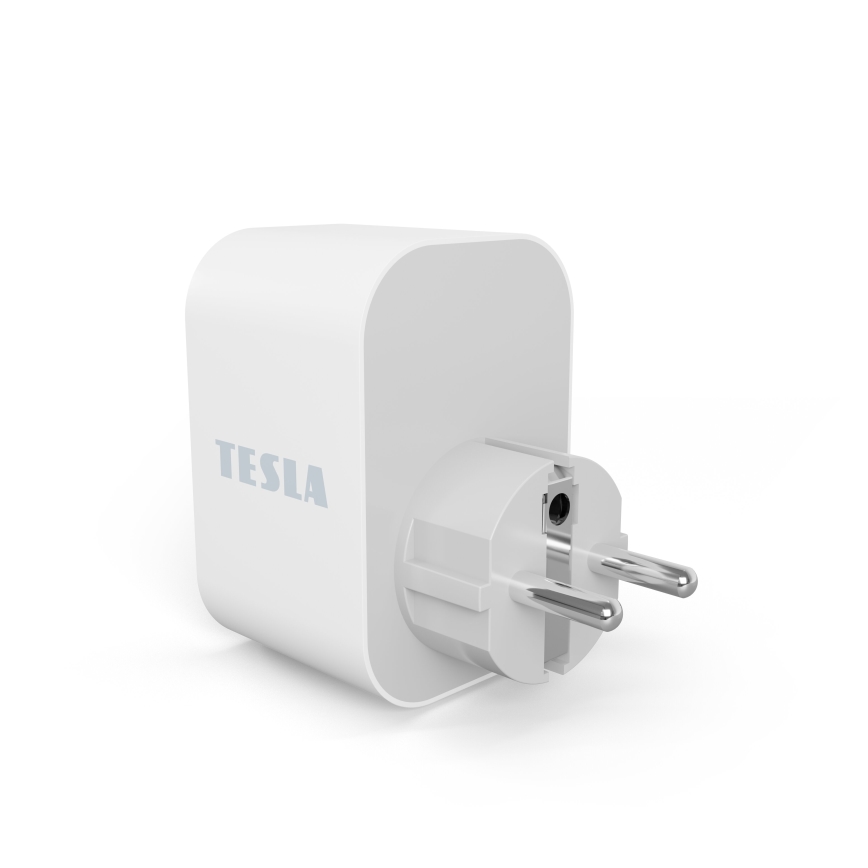 TESLA Smart - Pametna utičnica 3680W/230V/16A Typ F/E 2xUSB-A + 1xUSB-C Wi-Fi