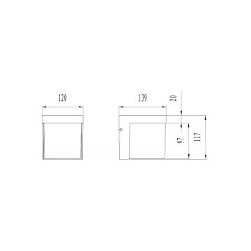 Trio - LED Vanjska zidna svjetiljka YANGTZE LED/4,5W/230V IP54 3000K