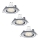 TRIO - SET 3x LED Prigušiva ugradbena svjetiljka 1xGU10/5,5W/230V