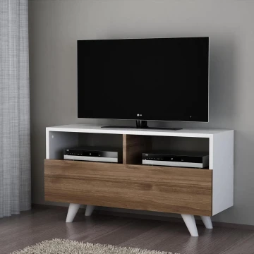 TV stolić NOVELLA 50,6x90 cm bijela/smeđa