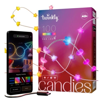 Twinkly - LED RGB Prigušive božićne lampice CANDIES 100xLED 8 m USB Wi-Fi